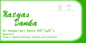 matyas danka business card